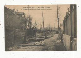 Cp , 92 ,  VILLENEUVE LA GARENNE , Inondations ,1910, Décrue De La Seine ,rue Des AUGUSTINS ,les Décombres,vierge - Villeneuve La Garenne