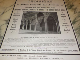 ANCIENNE PUBLICITE CROISIERE REVUE GENERALE DES SCIENCES 1908 - Other & Unclassified