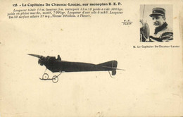 Le Capitaine De Chaunac Lauzac Sur Monoplan R.E.P. RV - Aviatori