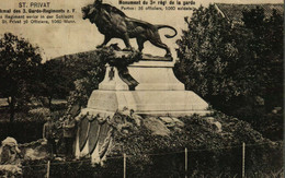 ST.PRIVAT Monument Du 3e Régt.de Garde Pertes 36Officiers,1000Soldats Cachet : KRIEGS-MUSEUM 1870 ST.PRIVAT 23.9.13 (1x) - Petingen
