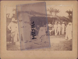 Tirage Sur Papier Albuminé. Porto Novo, Bénin, 2 Août 1896. Fête D'adieu Des Officiers. - Documentos
