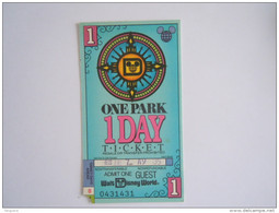 Ticket WALT DISNEY WORLD Atlanta One Park 1 Day Ticket 1993 - Tickets - Vouchers