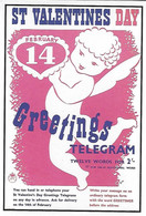 St VALENTIN - Valentines Day - Greetings Télégramme - 14 February Février - 1951 - Ange Coeur - Saint-Valentin