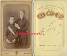 CDV  Réussite Scolaire D'une Jeune Fille-photo Poupat à Bourges - Anciennes (Av. 1900)