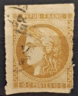 FRANCE 1871 - Canceled - YT 43A - 10c - Thin On The Right Edge! - 1870 Emisión De Bordeaux