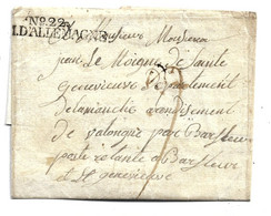 Fp226 / FRANKREICH - Armeestempel 22 Allemagne Pre 1800. Intaktes Wachssiegel Rückseitig. - Army Postmarks (before 1900)