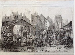 1834 PARIS MARCHE DES INNOCENTS - COMTE DE MONTALIVET -  Journal LE CHARIVARI - Non Classificati