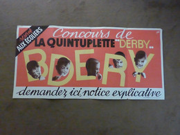 Ancienne Affiche Marci Bruxelles - Confiserie Chocolat Derby Réservé Aux écoliers 35x70cm - Posters