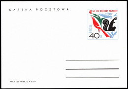Poland Postal Card Cp 373 40th Anniversary Of The Nature Conservation League - Postwaardestukken