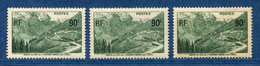 ⭐ France - Variété - YT N° 358 - Couleurs - Pétouille - Neuf Sans Charnière - 1937 ⭐ - Unused Stamps
