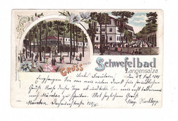 0-5820 BAD LANGENSALZA, Lithographie 1898, Schwefelbad - Bad Langensalza