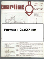 Fiche Technique Tracteur Routier Berliet TLR10 M2 Avec Caractéristiques Techniques - LKW