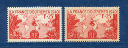 ⭐ France - Variété - YT N° 453 - Couleurs - Pétouille - Neuf Sans Charnière - 1940 ⭐ - Ungebraucht