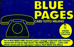 SCHEDA TESSERA SERVIZI BLUE PAGES CARD TUTTO MILANO / EF CORSI DI LINGUE - Sonstige & Ohne Zuordnung