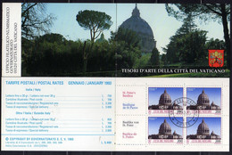 CITTÀ DEL VATICANO VATICAN VATIKAN 1993 TESORI D'ARTE ART TREASURES TRÉSORS ARTISTIQUES LIBRETTO BOOKLET CARNET USATO - Cuadernillos