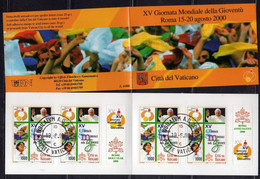 CITTÀ DEL VATICANO VATICAN VATIKAN 2000 GIORNATA MONDIALE DELLA  GIOVENTU' WORLD YOUTH DAY LIBRETTO BOOKLET CARNET USATO - Markenheftchen