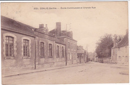 Sarthe : CONLIE : école Communale Et Grande Rue - Conlie