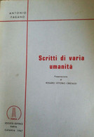 Scritti Di Varia Umanità - Pagano - 1967 - Parvia - Lo - Medecine, Psychology