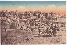 Delcampe - Somme : ONIVAL - ONIVAL Sur MER  :  La Plage : Colorisée - Onival