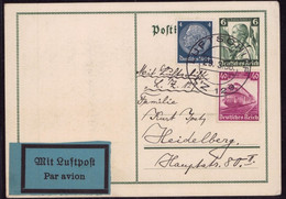 Zeppelin Postkarte LZ 129 Deutschlandfahrt 1936 Sieger 402 B - Zeppelins