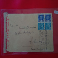 LETTRE PARIS POUR COLMAR CENSURE TIMBRE SURCHARGE 1943 - Storia Postale