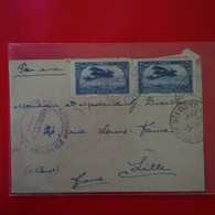 LETTRE MAROC PAR AVION POUR LILLE CACHET MILITAIRE - Storia Postale