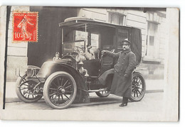 CPA Carte Photo Un Taxi - Taxis & Fiacres