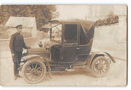 CPA Carte Photo Un Taxi - Taxis & Droschken