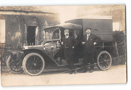 CPA Carte Photo Une Voiture De Livraison - Taxis & Cabs