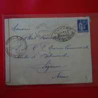 LETTRE THONON LES BAINS POUR SEZANNE CACHET OUVERT PAR LES AUTORITE MILITAIRE 1939 - 1921-1960: Modern Period