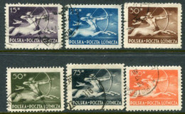 POLAND 1948  Airmail Definitive: Centaur, Used.  Michel 479-84 - Usados