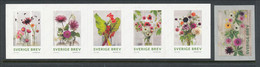 Sweden 2021. Facit # 3386-3391. Late Summer Flowers. Strip Of 5 And Coil MNH (**) - Unused Stamps