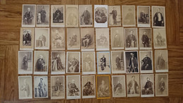 SECOND EMPIRE - LOT DE 40 CDV PHOTOS D HOMMES EN BELLES TENUES - Antiche (ante 1900)