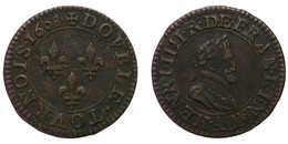 Double Tournois 1608 A (France) - 1589-1610 Enrique IV