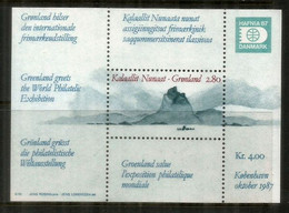 Gunnbjørn Fjeld, Tallest Mountain In Greenland 3694m. MS (MNH) Bloc-feuillet Neuf ** Yvert  # 2 - Sonstige & Ohne Zuordnung