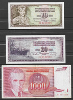 Bon Lot De 6 Billets De Yougoslavie - Yugoslavia