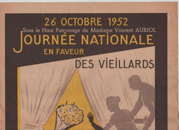 Journée Nationale Vieillards 1952 Auriol Uniopss Paris - Manifesti