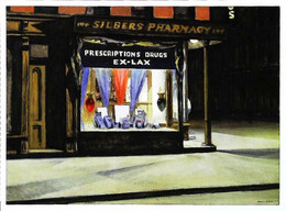 ► EDWARD HOPPER - Drug Store (Silbers Pharmacy New York)  1927 - Salute, Ospedali