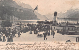 Brunnen Vierwaldstättersee  Dampfschiff - Dampfer - Bateau à Vapeur - Hafen - Port - Animée - Altri & Non Classificati