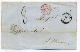 Lettre De BRESCIA + Marque D'entrée AUTRICHE Par CULOZ 2 / 1888 - 1849-1876: Classic Period