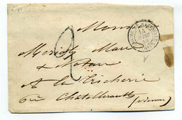 T15 ASSEMBLEE NATIONALE POSTES + Taxe Manuscrite 2 Décimes / 1849 - 1849-1876: Classic Period