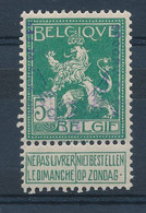BELGIUM 1915 ISSUE FORGERY FAUSSE SURCHARGE COB TR48 LH CHARNIERE - 1915-1921