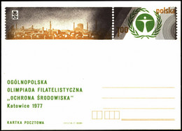 Poland Postal Card Cp 679 National Philatelic Olympiad "Environmental Protection" Katowice 1977 - Postwaardestukken
