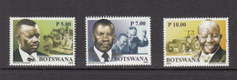 2018 Botswana President Masire Mandela Complete Set Of 3 MNH - Botswana (1966-...)