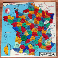 PUZZLE Départements Carte De FRANCE Jeux éducatif Instructif Création - Plastique - Vers 1960 - Puzzles