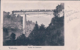 Vallorbe VD, Chemin De Fer, Le Viaduc Du Day Et Train à Vapeur (6.9.1903) - VD Vaud