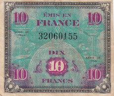 France #116 1944 10 Francs Banknote Currency - 1944 Drapeau/France