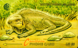 SCHEDA TELEFONICA PHONECARD BRITISH VIRGIN ISLANDS WILD LIFE IGUANA 19CBVA - Islas Virgenes