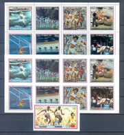 GAIRSAY SCOTLAND   SHEET PERFORED + IMPERFORED + BLOCK OLYMPICS LOS ANGELES 1984 MNH - Sommer 1984: Los Angeles
