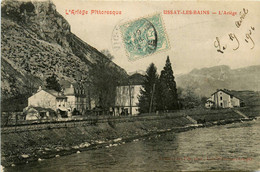 Ussat Les Bains * La Gare * Ligne Chemin De Fer * Panorama Et Vue Sur L'ariège - Andere & Zonder Classificatie